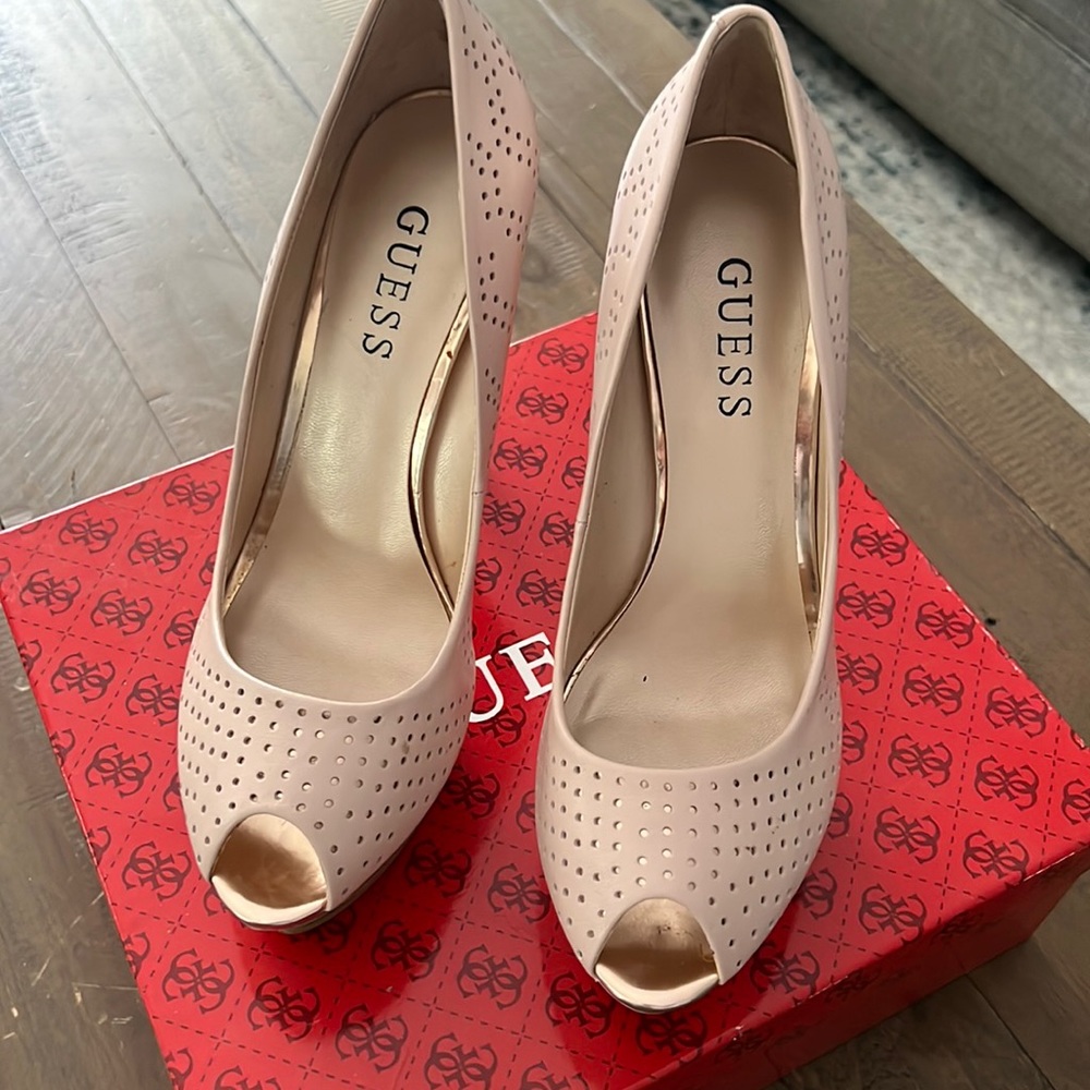 Blush color night out shoe
